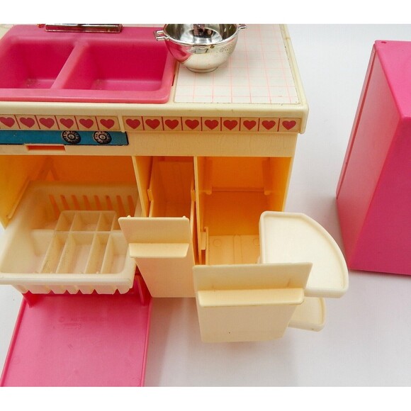 Barbie Dream Kitchen Stove Oven Sink Island #9119 Few Accessories Not Complete - Picture 10 of 16